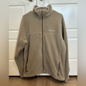 Size L Columbia Men’s Steens Mountain Fleece Full Zip Jacket Tan